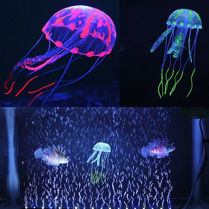 Медуза живая купить. Аквариум со светящимися медузами. Неоновый аквариум с медузами. Светящиеся медузы в аквариуме. Аквариум с медузами и рыбками.